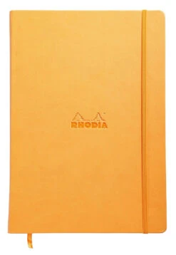 Rhodia Boutique Webnotebook, Bound 5 ½ X 8 ¼, Lined, Orange, 96 Sheets