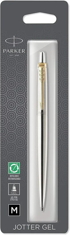 Parker® Parker Jotter Ballpoint Pen, Gel Ink, Stainless Steel & Gold -Best Office Supplie Shop 4aec1dcf 3178 57b1 adf8 82c261a766fb