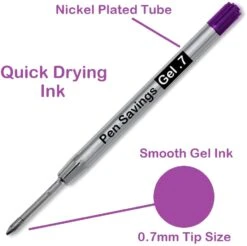 Parker Style Ballpoint Pen Refills, GEL Ink, .7mm, Purple Ink -Best Office Supplie Shop 61M2yXYGP3L. AC SL1500 30a38440 2915 4981 825b bf30e8aad3e6