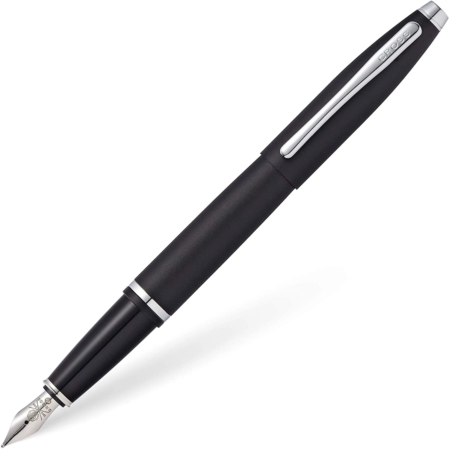 Cross® Cross Calais Fountain Pen, Black & Chrome, Medium, Free Refills 3 Cross® Cross Calais Fountain Pen, Black & Chrome, Medium, Free Refills