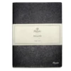 Pineider Notes Milano Leather Notebook, Midnight Black, Lined Ivory Paper -Best Office Supplie Shop BlackPineider