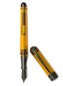 Pineider Avatar UR Demo Black Trim Amber Fountain Pen, Fine