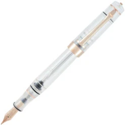 Stipula Suprema Nuda Limited Edition Fountain Pen, Clear Demo, Rose Gold Trim, Medium 14K Nib
