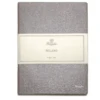 Pineider Notes Milano Leather Notebook, Silver Streak, Lined Ivory Paper -Best Office Supplie Shop SilverStreak