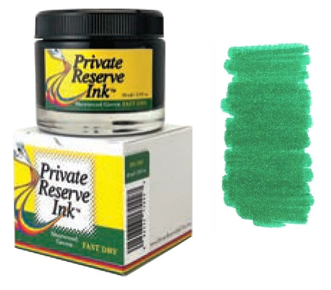Private Reserve Fountain Pen Ink Bottle, 60ml, Sherwood Green Fast Dry 3 Private Reserve Fountain Pen Ink Bottle, 60ml, Sherwood Green Fast Dry